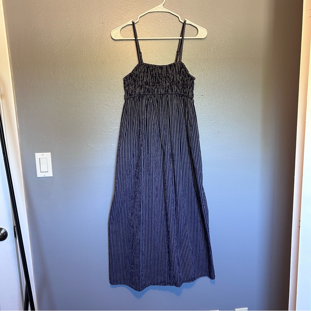 A New Day Navy and White Striped Dress